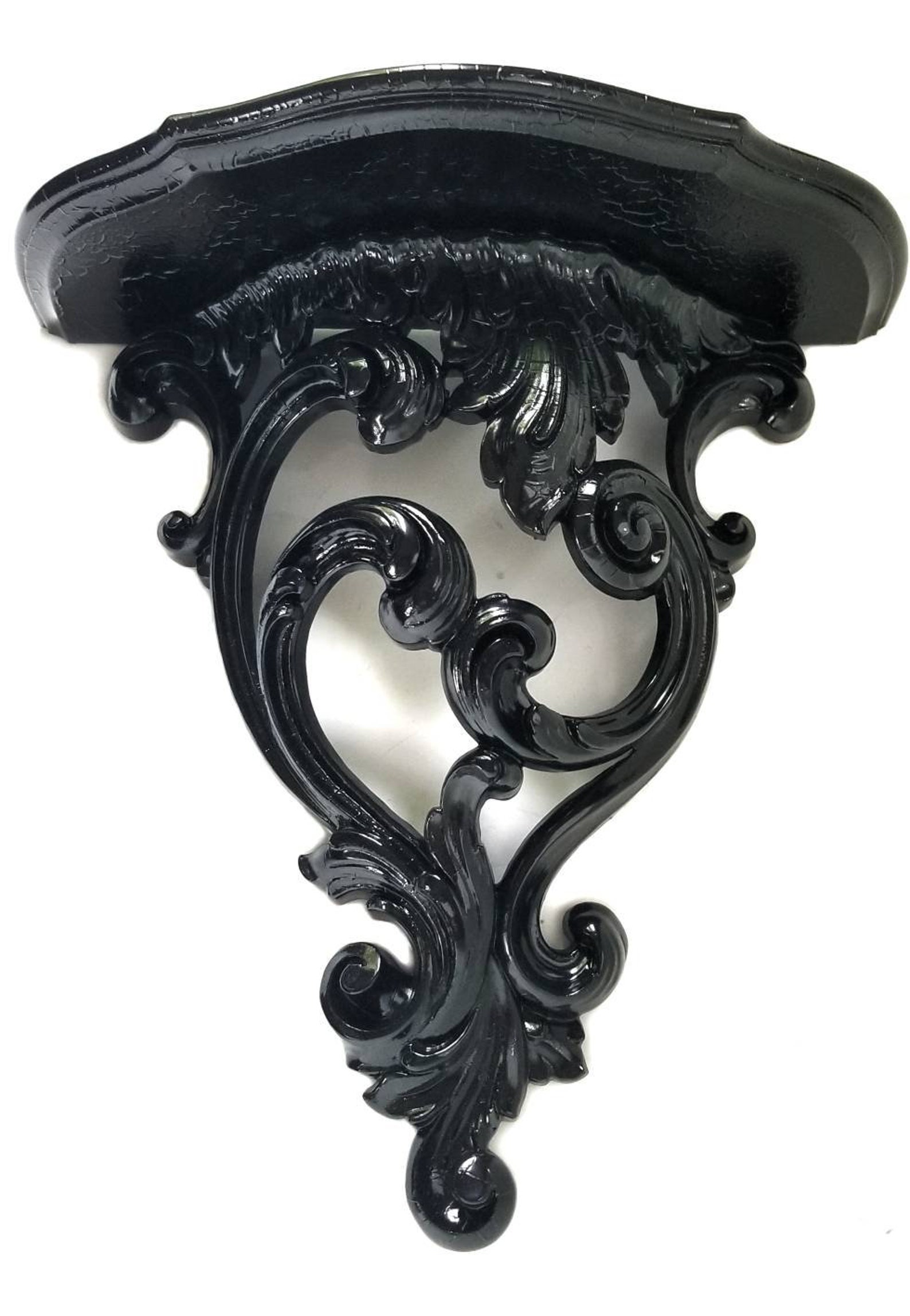 Gothic Home Decor Bedroom Vintage Black Wall Shelf Large Etsy UK