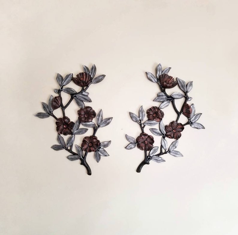 Victorian Goth Decor Vintage Wall Plaque Flower Wall Art Etsy