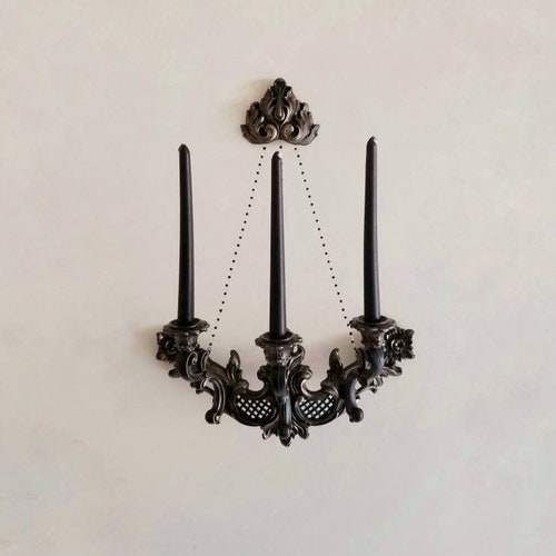 Victorian Gothic Candlestick Vintage Candle Holder Sconces Etsy