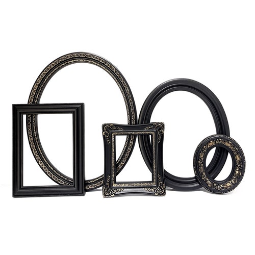 Black Picture Frame Set Gallery Wall Frame Set Vintage Etsy