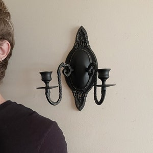 Gothic Wall Sconce, Goth Sconce, Gothic Victorian Wall Candlesticks