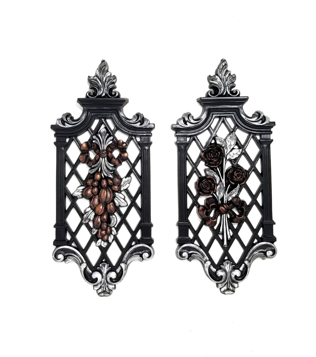 Victorian Goth Decor, Vintage Wall Plaque, Black Wall Art, Gothic Home ...