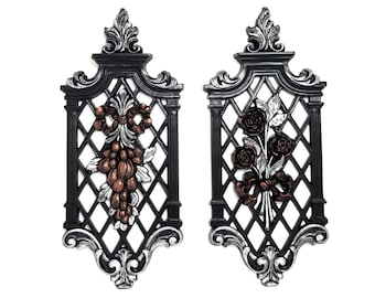 Gothic Wall Plaques | Vintage Wall Decor | Ornate Medieval Accent