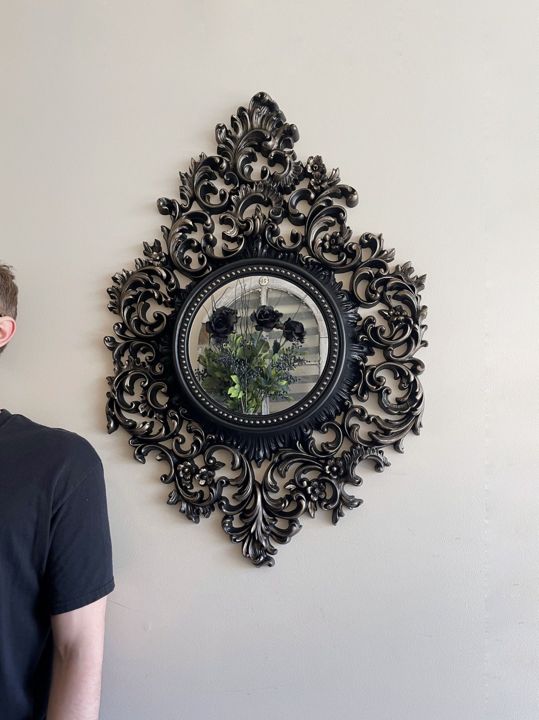 Extra Large Black Mirror, Large Ornate Mirror, Gothic Home Decor ...