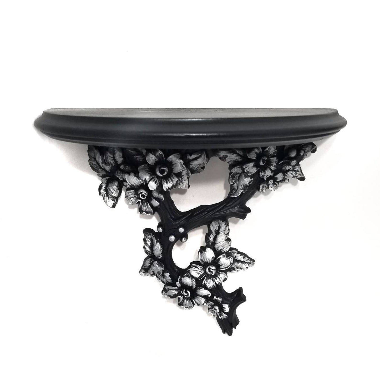 Black Floating Shelves Gothic Shelves Vintage Wall Shelves Etsy 日本