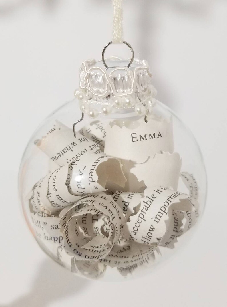 Jane Austen Gifts Jane Austen Decor Book Ornament Christmas Etsy