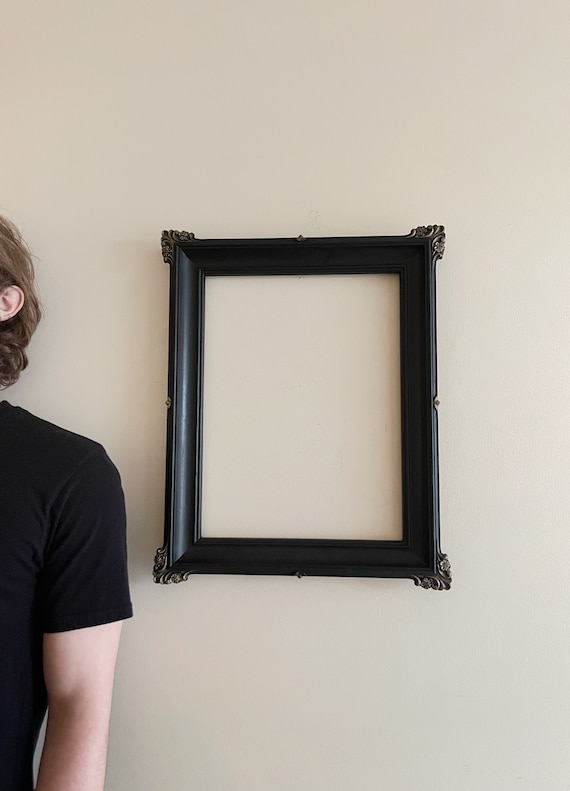 Black Picture Frame Large Picture Frame Large Wall Frame Gallery Wall Frame Vintage Frame Ornate Black Frame Black and Gold Frame Etsy UK