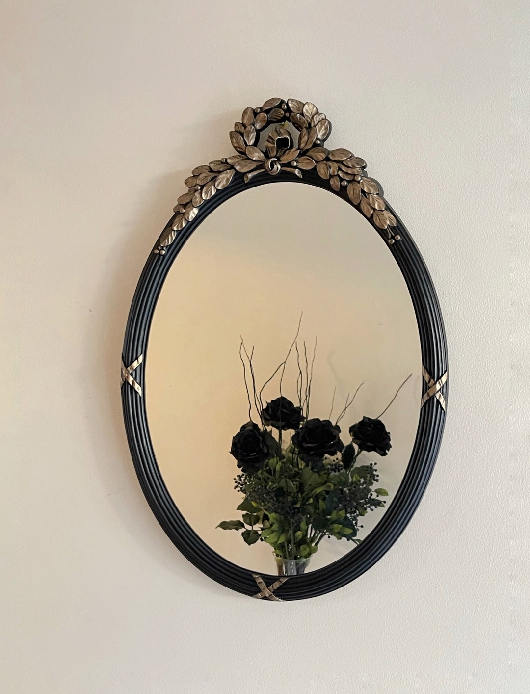 Black Mirror, Large Black Mirror, Gothic Mirror, Large Vintage Mirror ...