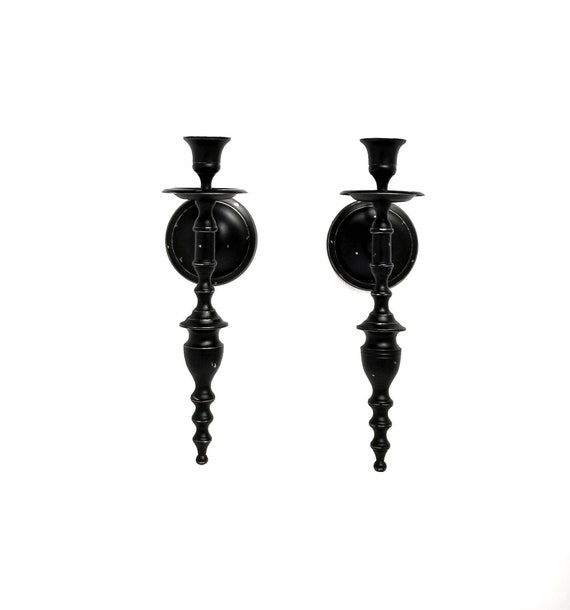 Candle wall sconces black deals