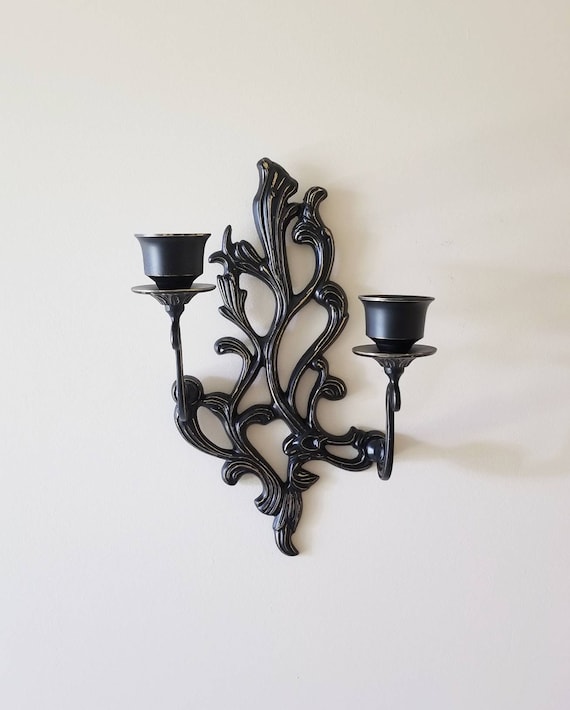 Gothic Victorian Wall Candlestick Vintage Brass Sconce - Gothic Wall Sconces For Candles Uk Gothic Victorian Wall Candlestick Vintage Brass Sconce - Gothic Wall Sconces For Candles Uk