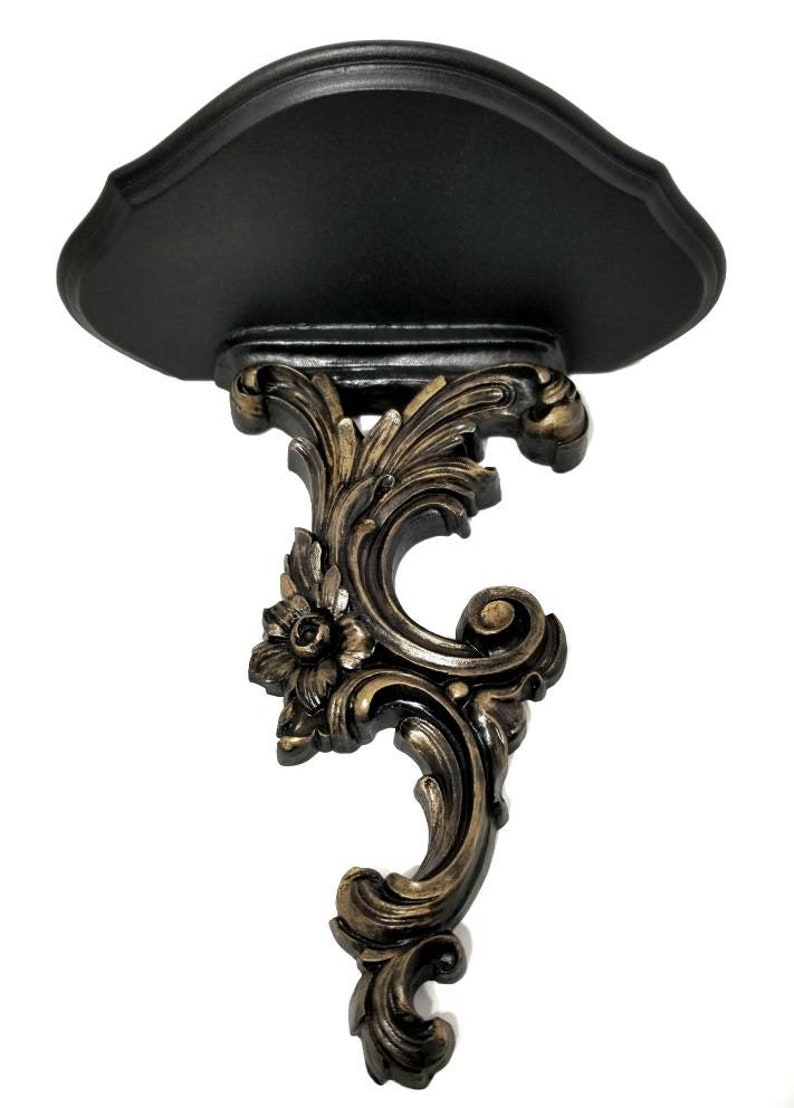 Black Floating Shelves Gothic Shelves Vintage Wall Shelves Etsy UK