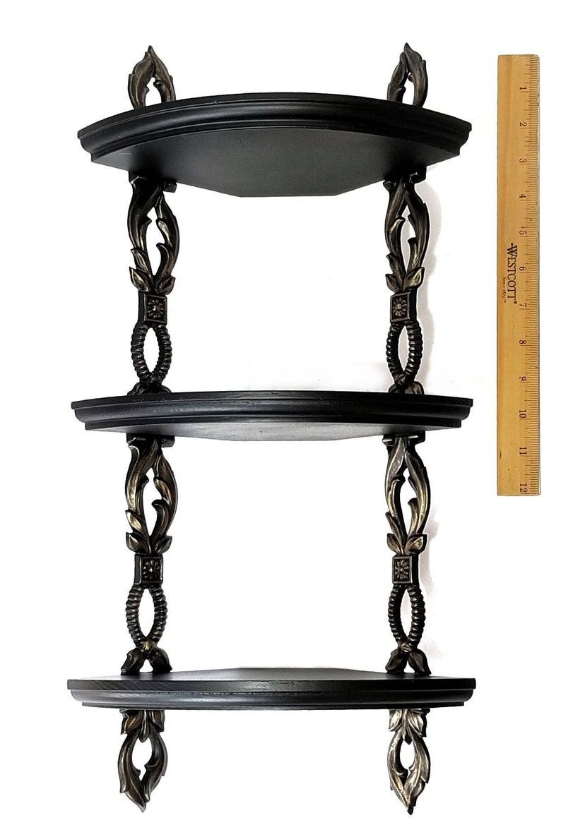 Corner Wall Shelf Corner Shelf Floating Gothic Shelf Tiered Etsy