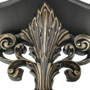 Black Wall Shelf, Black Floating Shelf, Ornate Shelf, Gothic Victorian Decor, Gothic Home Decor image 7