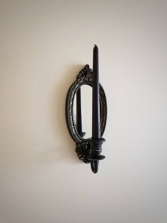 Gothic Mirror Sconce | Castle Style Wall Candle Holder