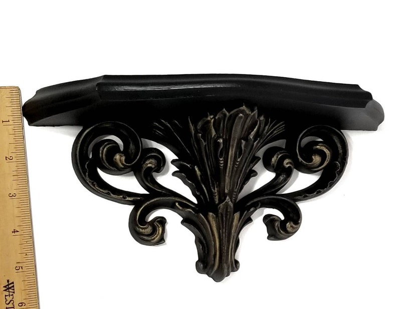 Black Wall Shelf, Black Floating Shelf, Ornate Shelf, Gothic Victorian Decor, Gothic Home Decor image 9