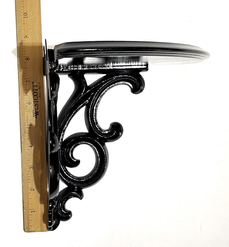 Gloss Black Corner Shelf Gothic Home Decor Shelf Corner Wall Etsy