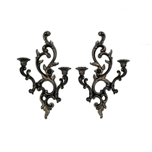 Gothic Home Decor Gothic Victorian Wall Candlesticks Vintage Etsy