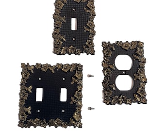 Gothic Light Switch Cover | Vintage Metal Outlet | Baroque Decor