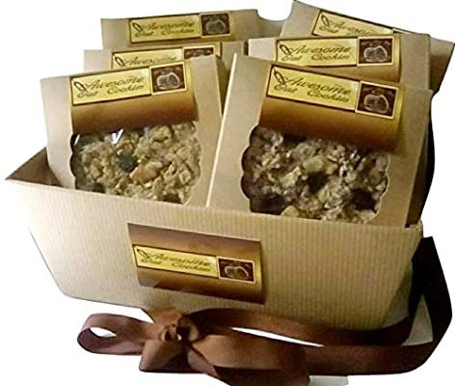 Awesome Oats Gourmet Cookies Gift Basket 6 Walnut Raisin 6