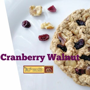 12 LG Size, Gift Box Cranberry Walnut Oatmeal Gourmet Cookies, Awesome Oat Cookies, Fresh Baked, Send or Receive a Classic Gift