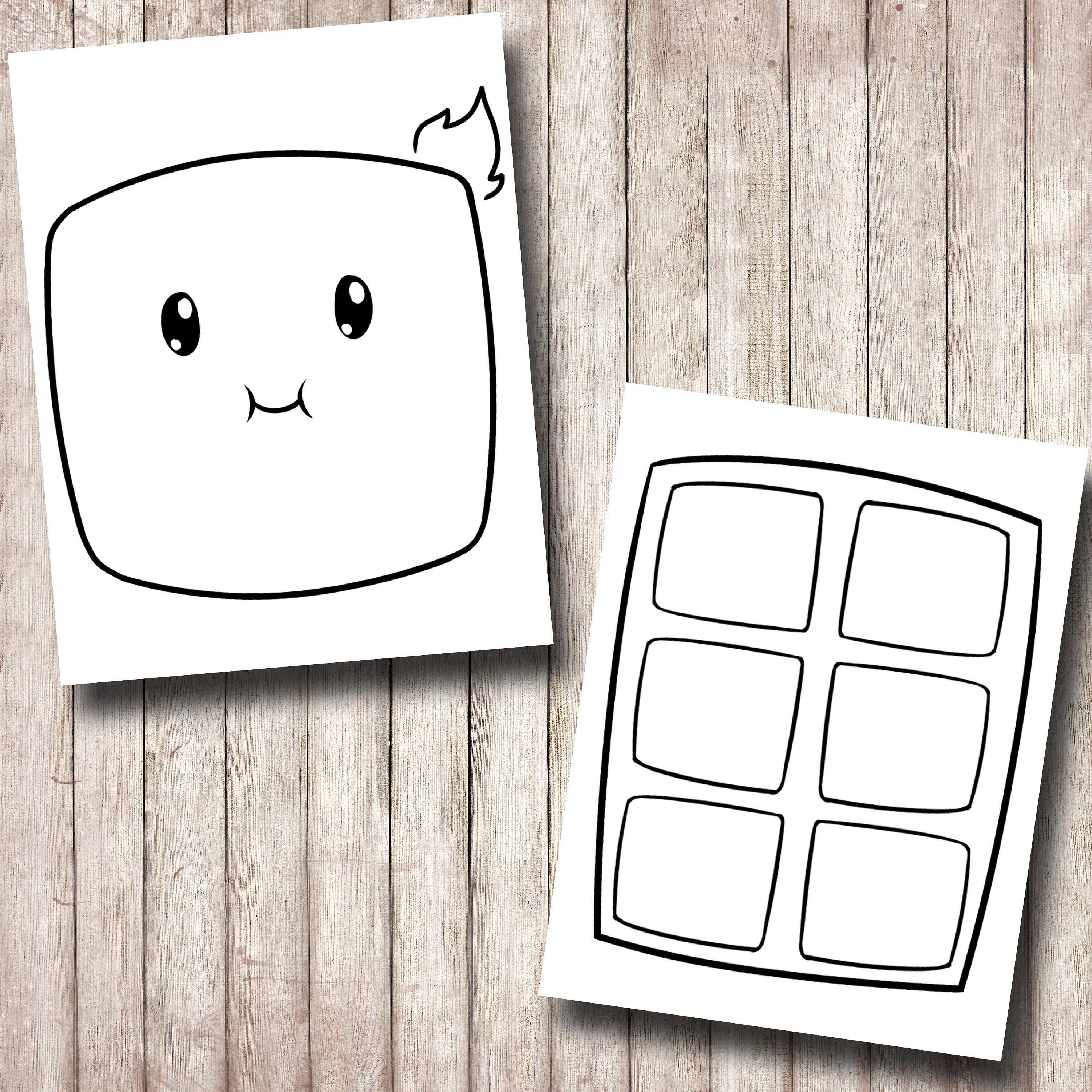 Smores Coloring Pages, Coloring Pages for Kids, Toddler Coloring Pages ...