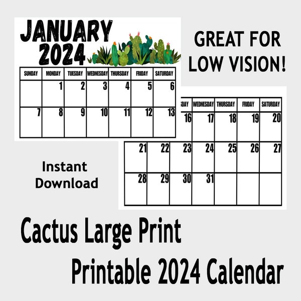 Jumbo Calendar - Etsy