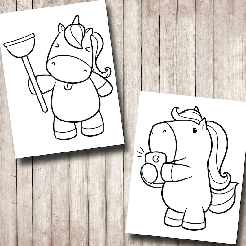 Unicorn Coloring Pages, Coloring Pages for Kids, Preschool Coloring ...