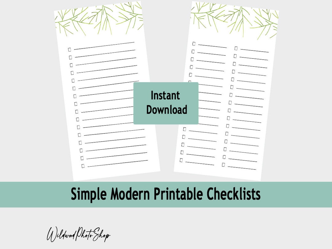 Simple Checklist Methods Simple Printable Checklist, Printable Checklist, Simple Checklist ...