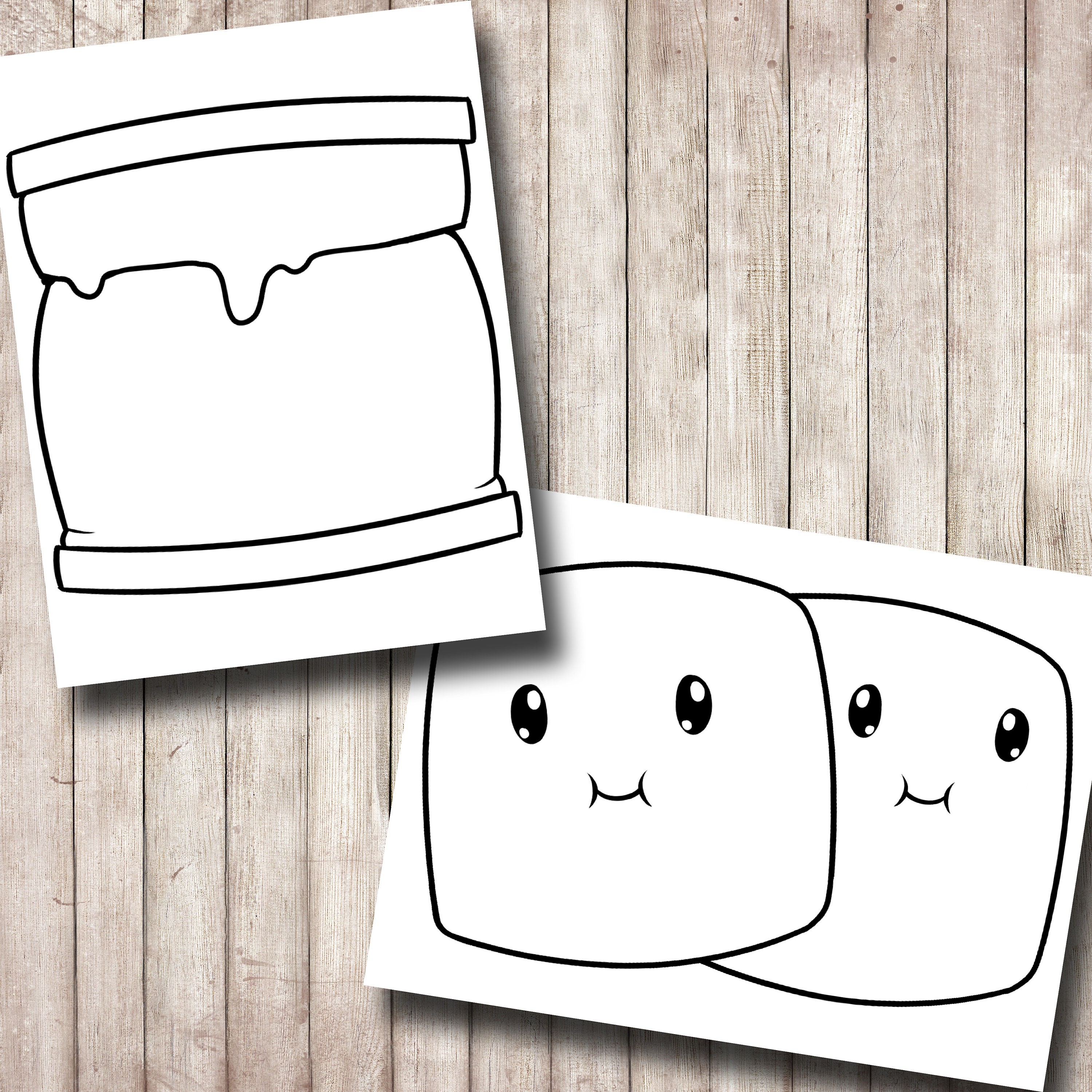 Smores Coloring Pages, Coloring Pages for Kids, Toddler Coloring Pages ...