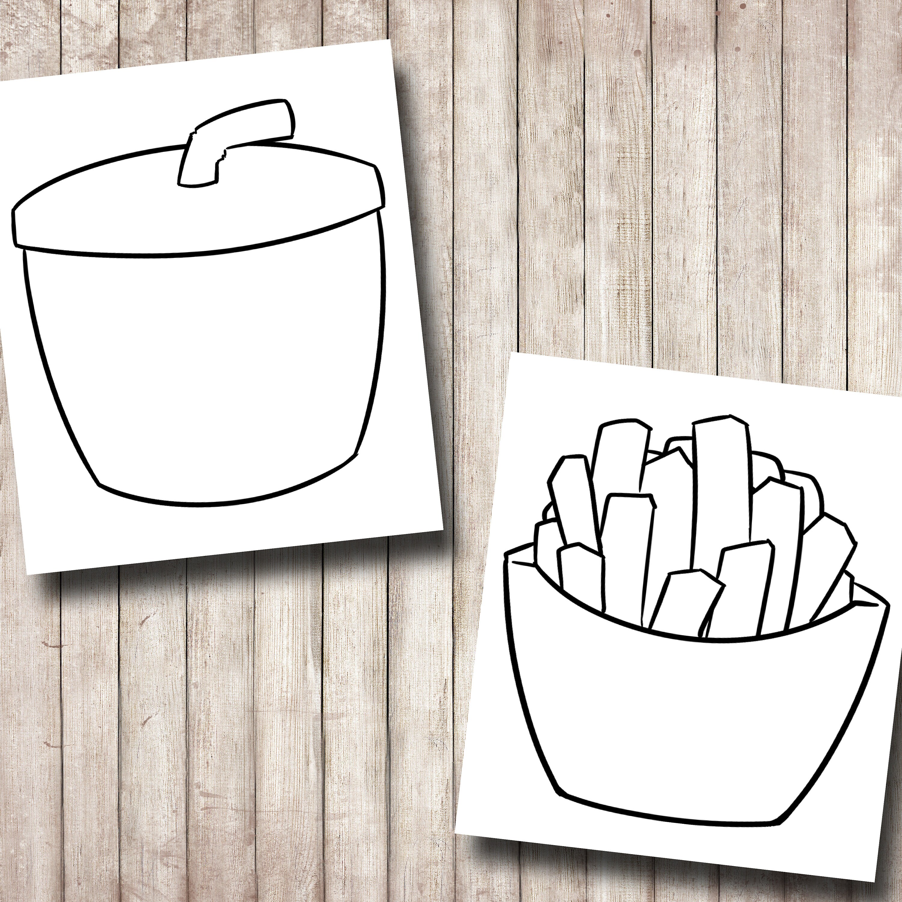 Junk Food Coloring Pages, Coloring Pages for Kids, Kindergarten ...