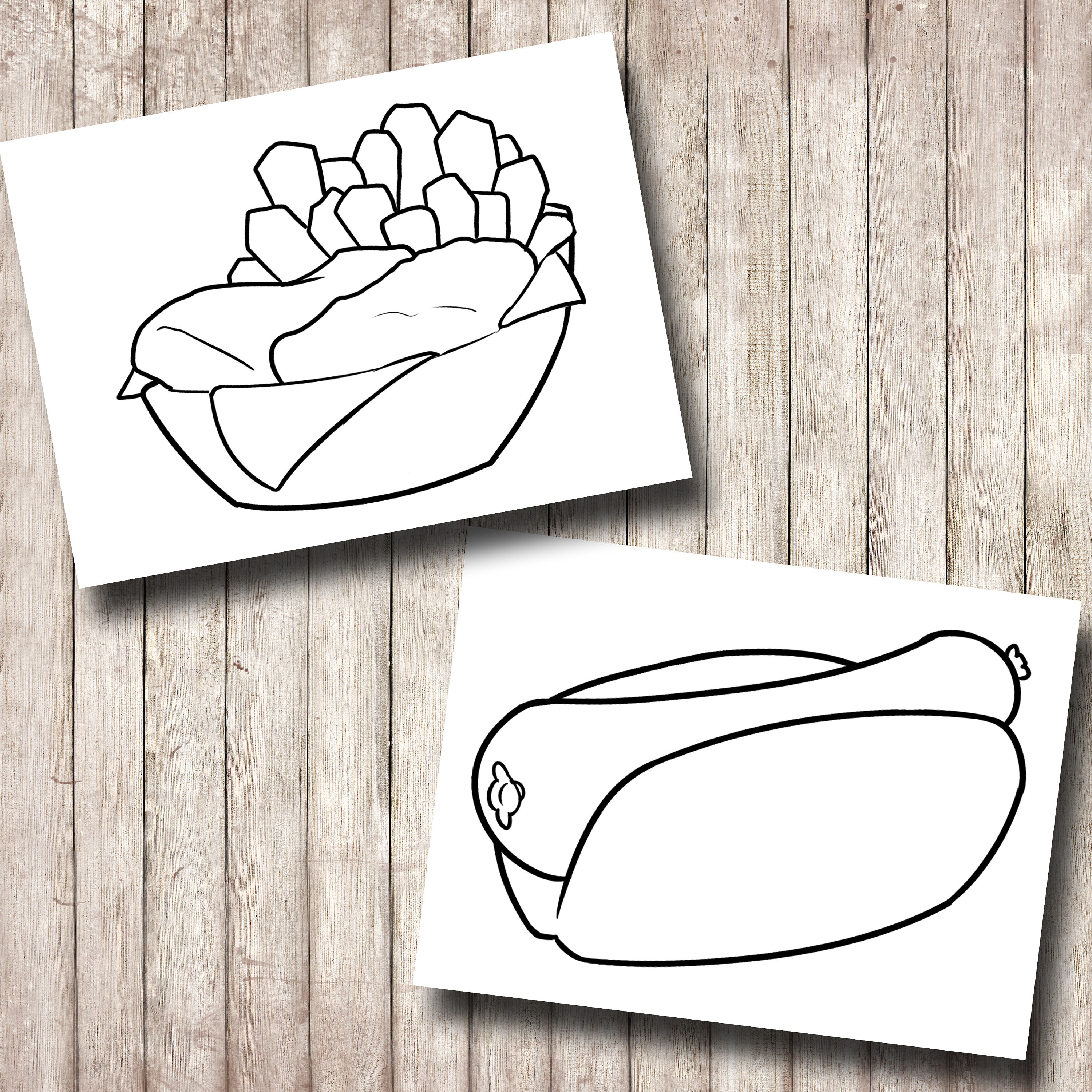 Junk Food Coloring Pages, Coloring Pages for Kids, Kindergarten