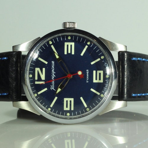 Wristwatch USSR shops Vostok Komandirskie, Vintage Soviet Watch 80s, Mechanical Watch Mens, Personalized, present for boyfriend