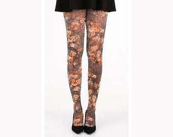 Floral Tights Etsy
