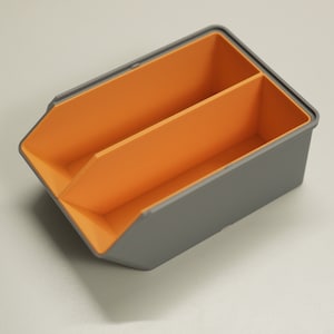 Stackable small parts bin with dual inserts (set of 4)