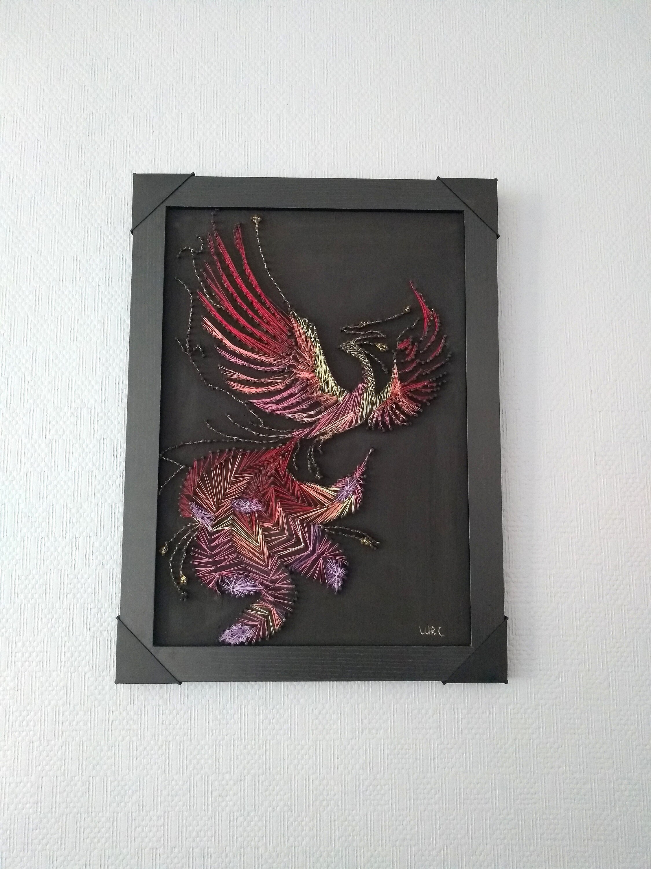 Phoenix String Art Tableau