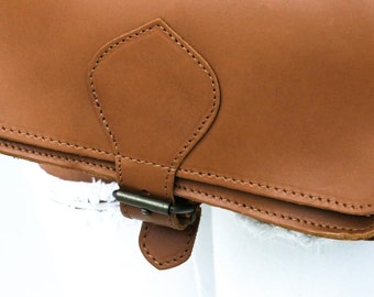 Torba na ramię Brązowa skórzana torba listonoszka damska, Sac a Main Cuir, Pochette cuir, Handtasche leder, ATHINAÏS