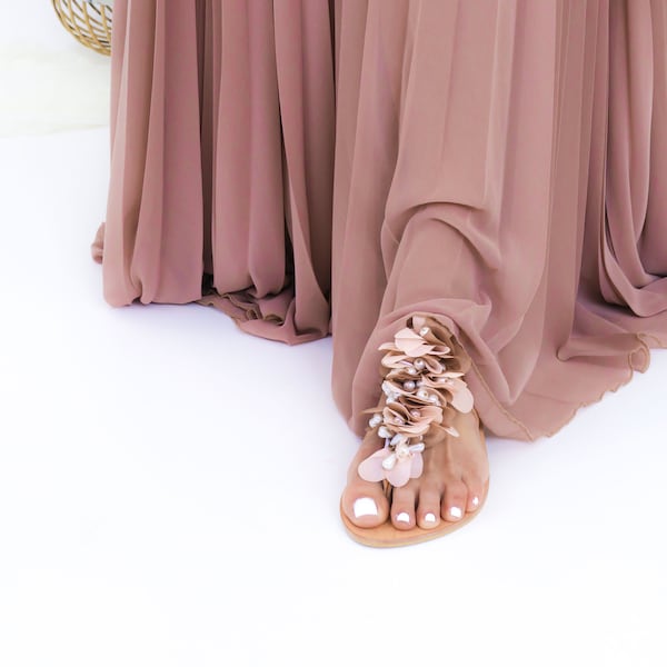 Wedding Sandals Gypsy Flat Bridal Shoes Hippie summer Shoes Beach Wedding Shoes Boho Wedding Party Shoes Floral