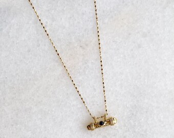 Lucky charm necklace, Dainty Gold Necklace, Good luck charm pendant, Boho chic necklace, Minimalist gold chain necklace, PANDORA