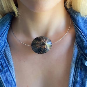 Chunky Natural shell Collar Necklace, Big Sea Shell Pendant Necklace, Siren core, Summer beach jewelry, Birthday Gift for her, HURLEY