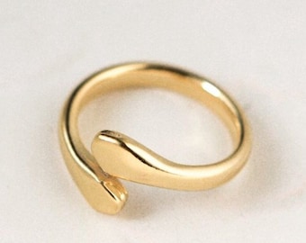 Snake Wrap RING,Adjustable Gold Greek ring for women, Minimal Serpent Ring, Ethnic Boho Ring, 24K Gold plated ring, Greek jewelry