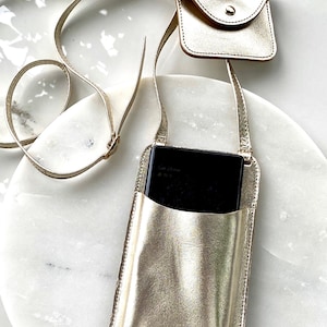 Funda tipo cartera para móvil, funda para AirPods, bandolera de piel, funda para portátil, ranura para tarjetas, funda moderna para móvil, IRIS