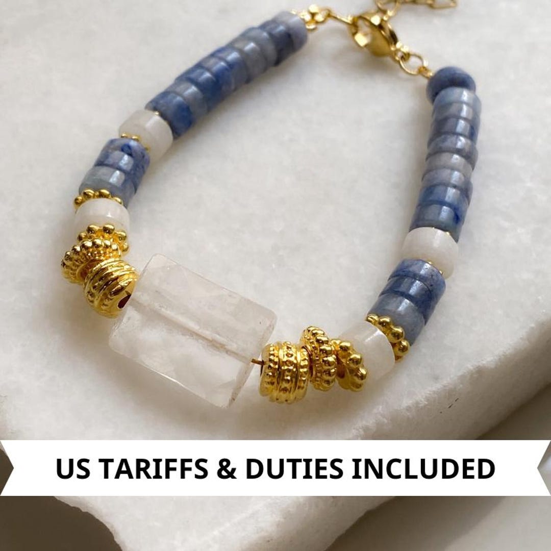 ブルーアベンチュリンヘイシブレスレット、お母さんへの手作り誕生日