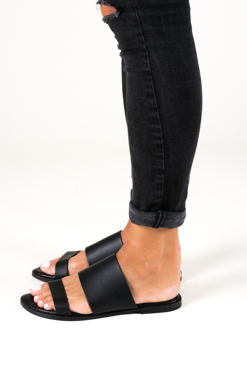 Sandales Grecques Cuir Cushion Insole Sandals Soft Leather Etsy