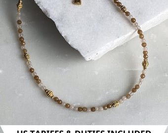 Dainty Heishi Agate Necklace Statement Gems Choker Necklace Gift for her Christmas, Edelstein-Halskette, Collier Pierre Femme, AMALIA