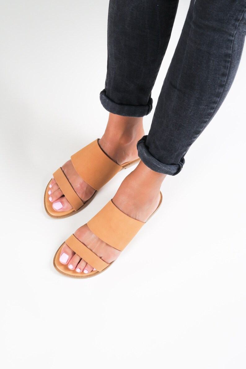 Sandales Grecques Cuir Cushion Insole Sandals Soft Leather Etsy