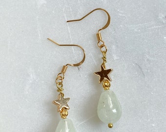 Yheakne Boho Cristallo Stella Scalatore Orecchini Argento Stella