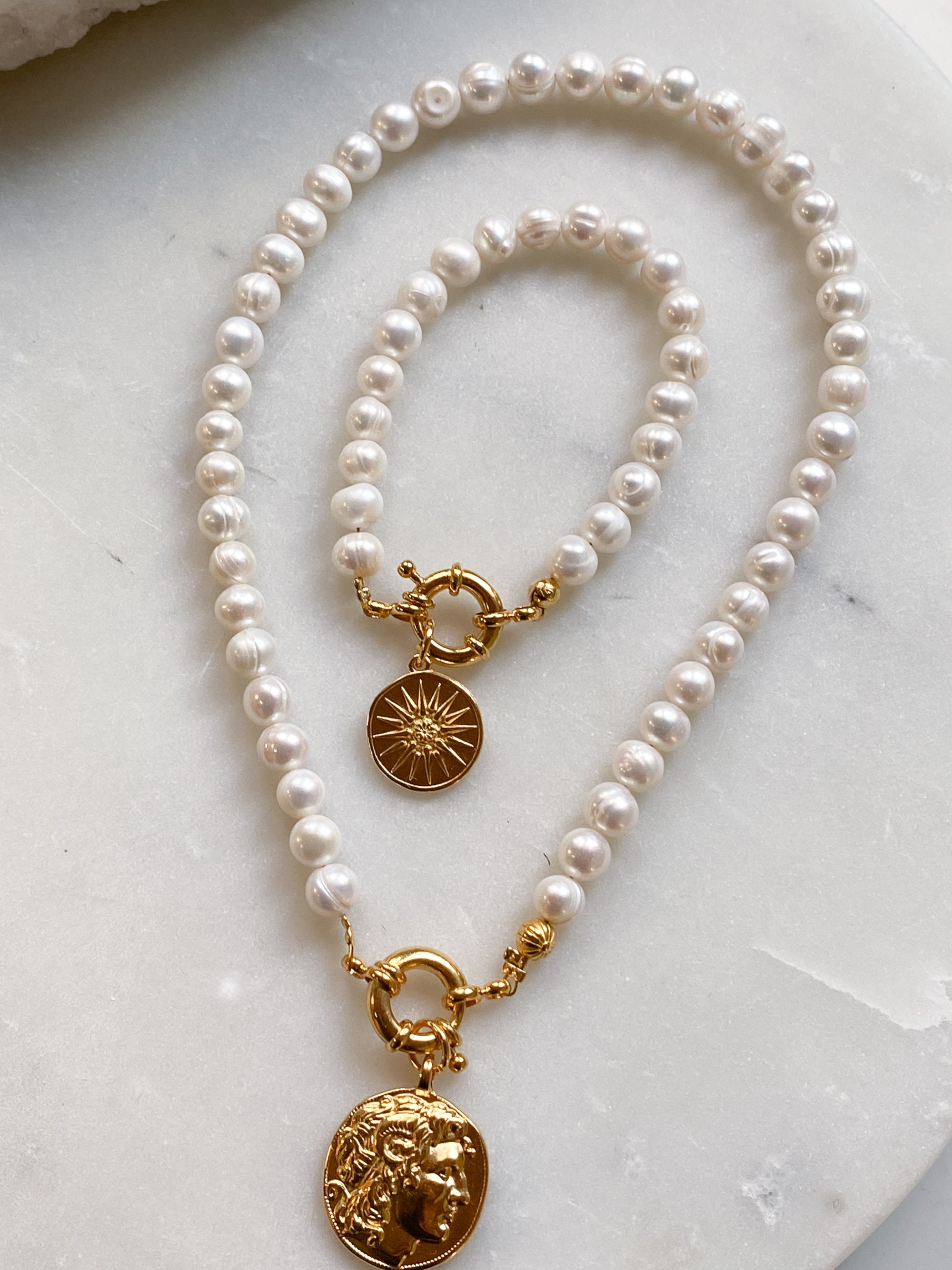 アクセサリー coin pearl necklace Blush Coin Pearl Necklace – Sarah Cornwell Jewelry