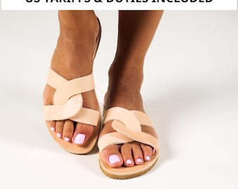 Ancient Greek Sandals Leather Sandals for Women Summer Shoes Sandales Grecques, Sandalias Griegas, Griechische Sandalen,  MYRINA