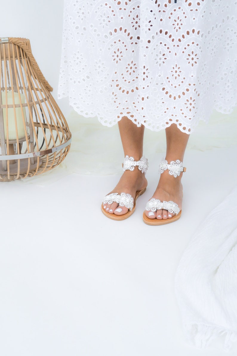 Silver Wedding Flats Rhinestone Summer Flat Beach Sandals For Wedding Big Day Anniversary Fsj