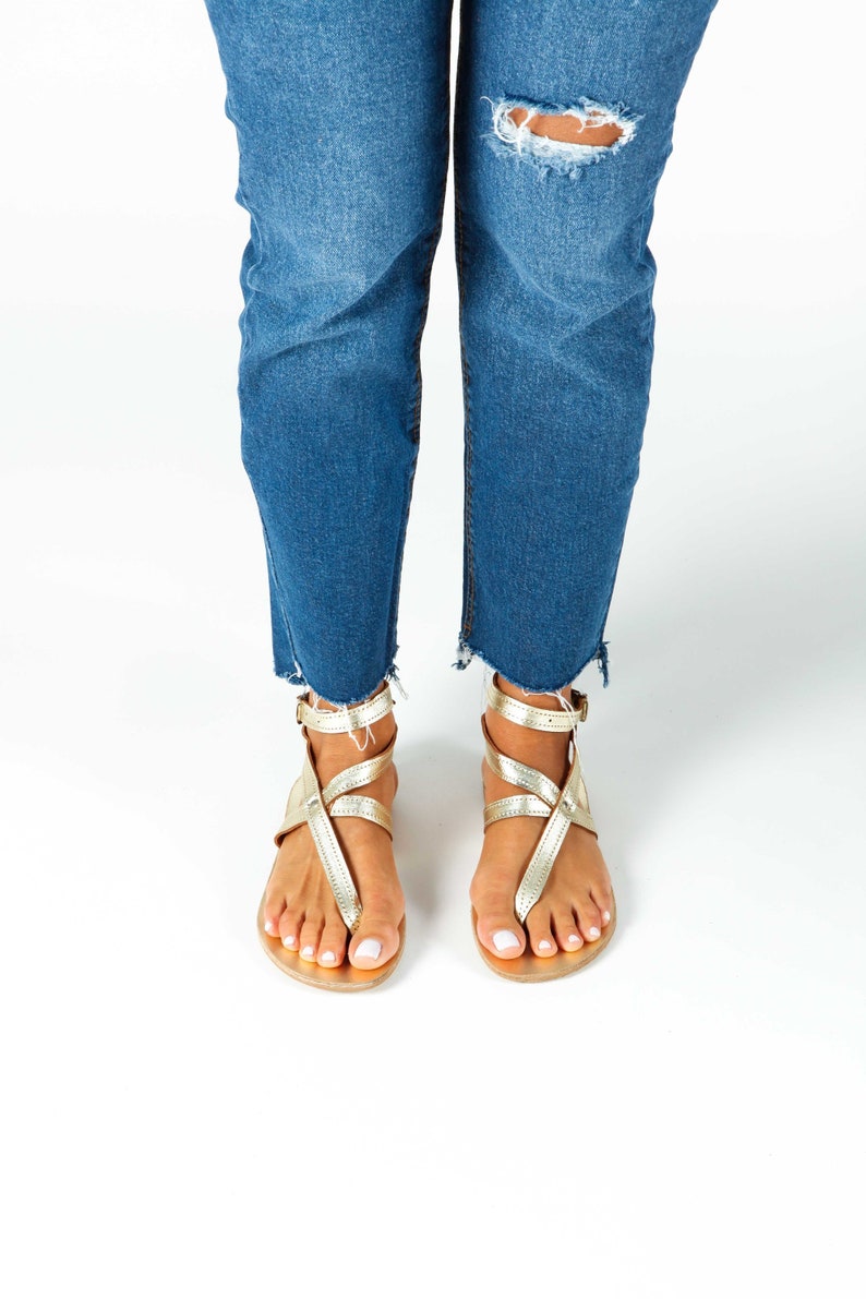 womens gold gladiator sandals